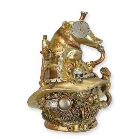 Statueta STEAMPUNK cu cap de bufnita