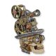 Statueta STEAMPUNK cu un craniu cu proiector