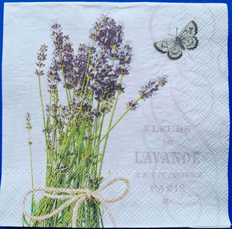 Servetel flori lavanda pe fond lila