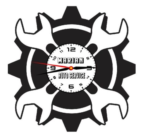 SERVICE AUTO-ceas de perete personalizabil