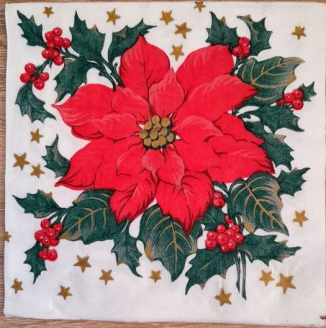 Servetel flori poinsettia