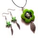 set cu howlite verde 