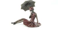 Doamna cu umbrela-statueta vieneza din bronz 