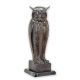 Bufnita-statueta din bronz cu un soclu din marmura