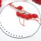 Colier handmade statement unicat - cinabru 