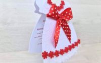 Invitatii botez rochite rosii