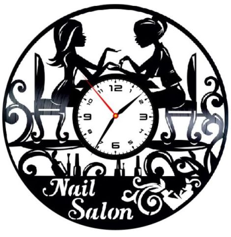 SALON MANICHIURA- ceas de perete personalizabil