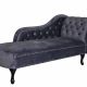 Sofa Chesterfield din lemn masiv negru 