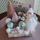 Deco Craciun- cutie cu capac fetita alba