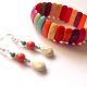 set cu howlite colorate 