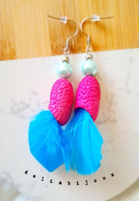 Cercei statement handmade unicat - coconi matase s