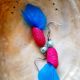 Cercei statement handmade unicat - coconi matase s