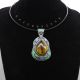 Colier handmade statement pandantiv ochi de tigru 