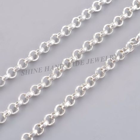 Lant metalic argintiu 2.5mm