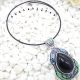 Colier handmade statement pandantiv blue goldstone