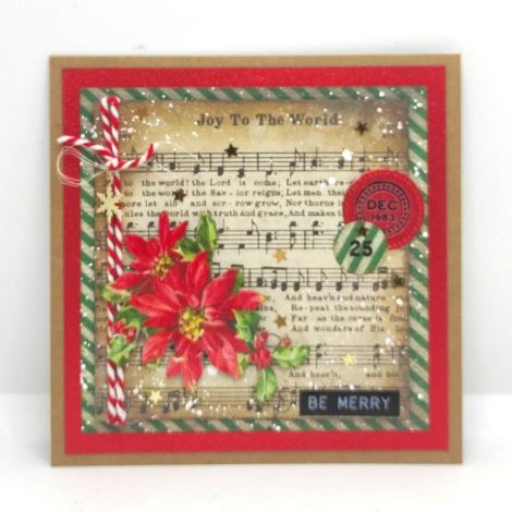 Felicitare mixed media "Rustic Christmas" series.