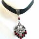 Chocker cu piele neagra si arabesc antichizat 