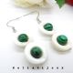 Cercei handmade statement unicat sidef si malachit