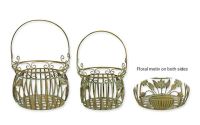 Set doua cosuri fier forjat antik green