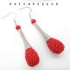 Cercei handmade statement unicat cinabru cod941