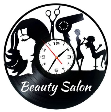 BEAUTY SALON-ceas de perete personalizabil
