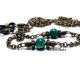 Lantisor ochelari din bronz si regalit verde