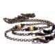 Lantisor ochelari din bronz si cat eye galben