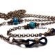Lantisor ochelari bronz si agate crazy lace blue