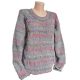 Pulover bluza tricotata manual nuante gri