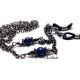 Lantisor negru pentru ochelari si lapis lazuli