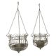 Set doua jardiniere din fier forjat antik green