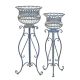 Set doua jardiniere din fier forjat antik blue