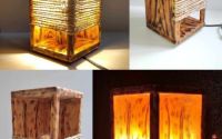 Veioza handmade din lemn