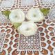 martisor brosa  floare satinata ivoire oliv