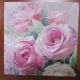 servetel intreg trandafiri rose vintage