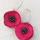 cercei flori magenta