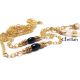 Lantisor auriu ochelari cu onix negru oval