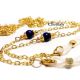 Lantisor auriu ochelari cu sfere lapis lazuli