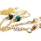 Lantisor auriu ochelari cu sfere chrysocolla