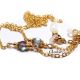 Lantisor auriu ochelari sfere sticla frosted gri