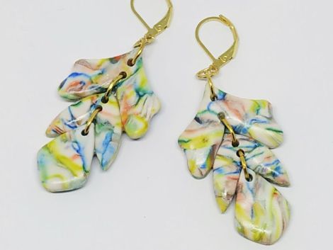Cercei multicolori din fimo