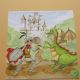 servetel intreg POLONIA cavaler dragon castel