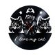 I LOVE MY CAT- ceas de perete personalizabil