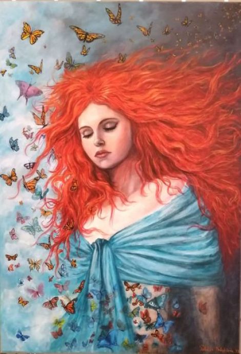 Tablou pictat 70 x 100 cm