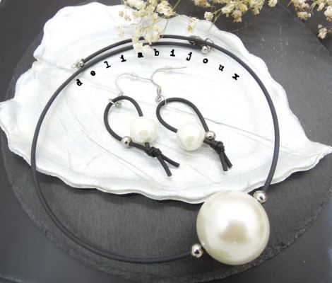 Set bijuterii handmade - contemporan - perle acril