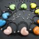 Cercei statement handmade - contemporan -inimi cer