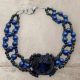 Bratara margele Blue Waves
