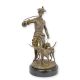 Louis al XV-lea cu caini-statueta din bronz