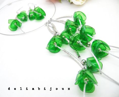 Set bijuterii statement handmade unicat - PET-uri