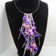 Colier handmade statement unicat -floral - foamira